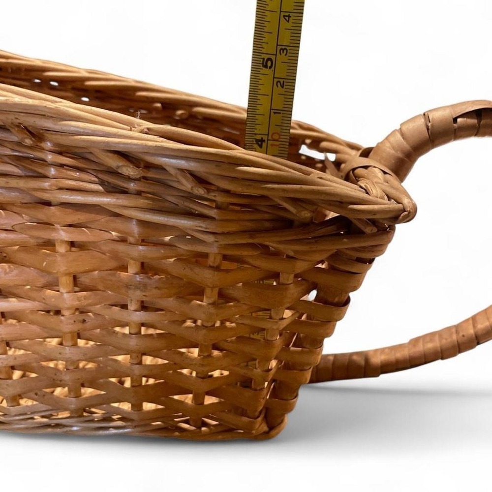 Vintage Cottagecore Wicker Wine Cradle Basket - Picture 8 of 8